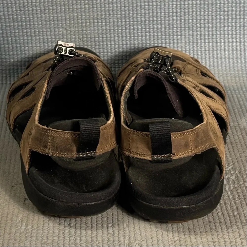 Keen Men’s Brown‎ Leather Closed Toe Waterproof Sandals Size 9